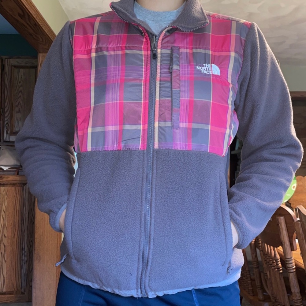 The North Face - Brown and Pink Plaid Jacket